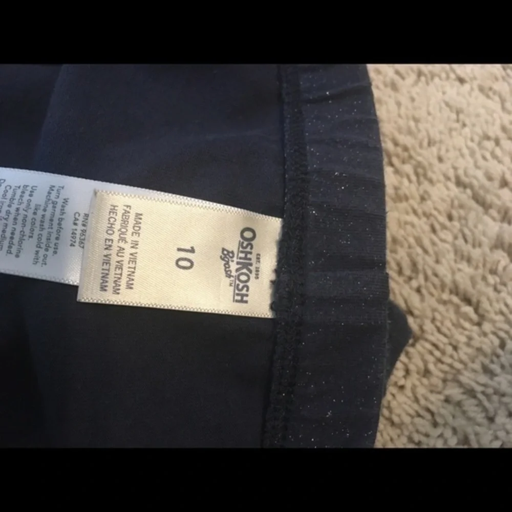 Osh Kosh Girls size 10 Navy sparky leggings